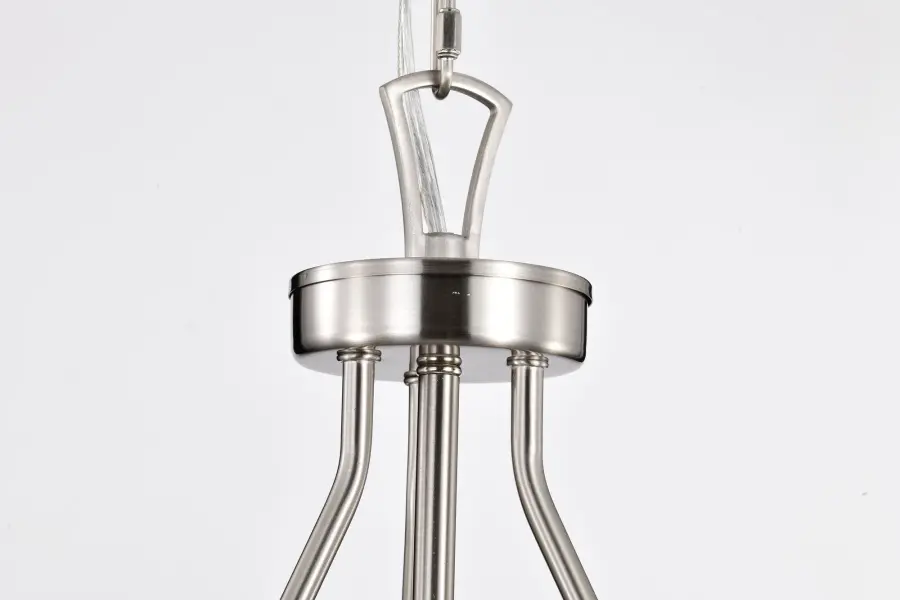 Boliver 3-Light Pendant in Brushed Nickel with Clear Seeded Glass - Image 9