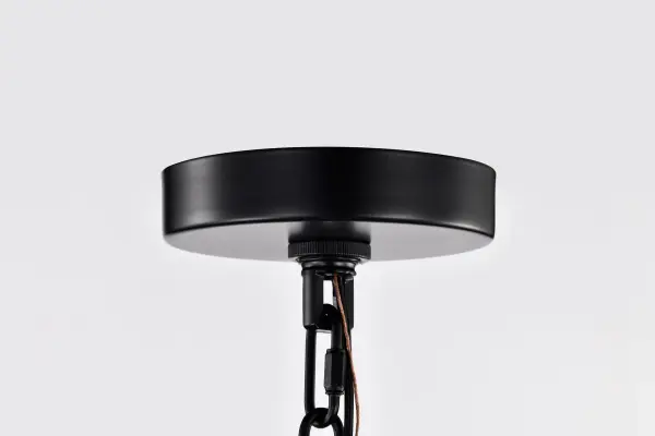 Boliver 3-Light Pendant in Matte Black with Clear Seeded Glass - Image 7