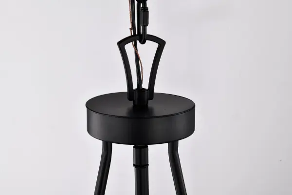 Boliver 3-Light Pendant in Matte Black with Clear Seeded Glass - Image 8