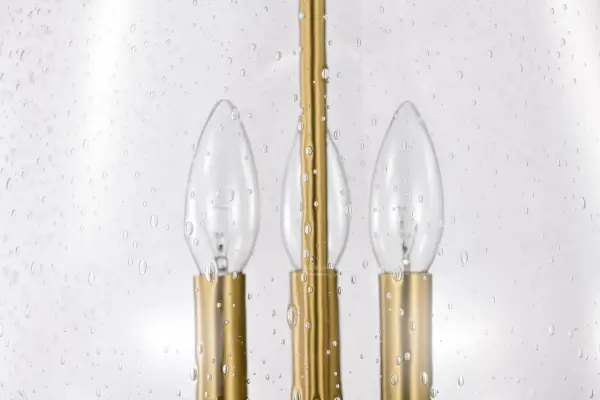 Boliver 3-Light Pendant in Vintage Brass with Clear Seeded Glass - Image 11