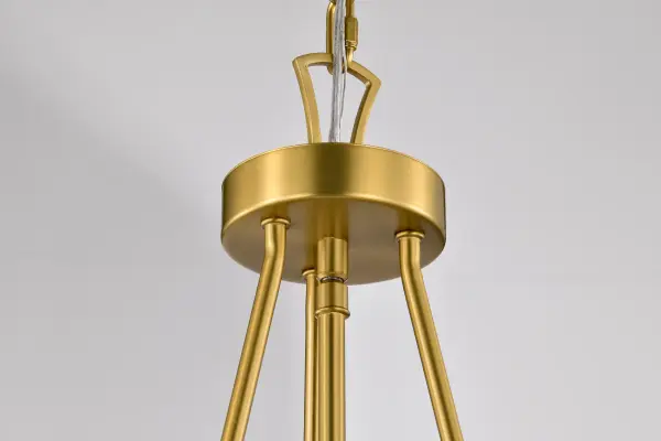 Boliver 3-Light Pendant in Vintage Brass with Clear Seeded Glass - Image 9