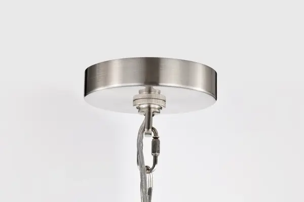 Boliver 3-Light Pendant in Brushed Nickel with Clear Seeded Glass - Image 7