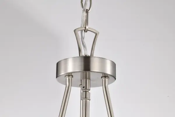 Boliver 3-Light Pendant in Brushed Nickel with Clear Seeded Glass - Image 9