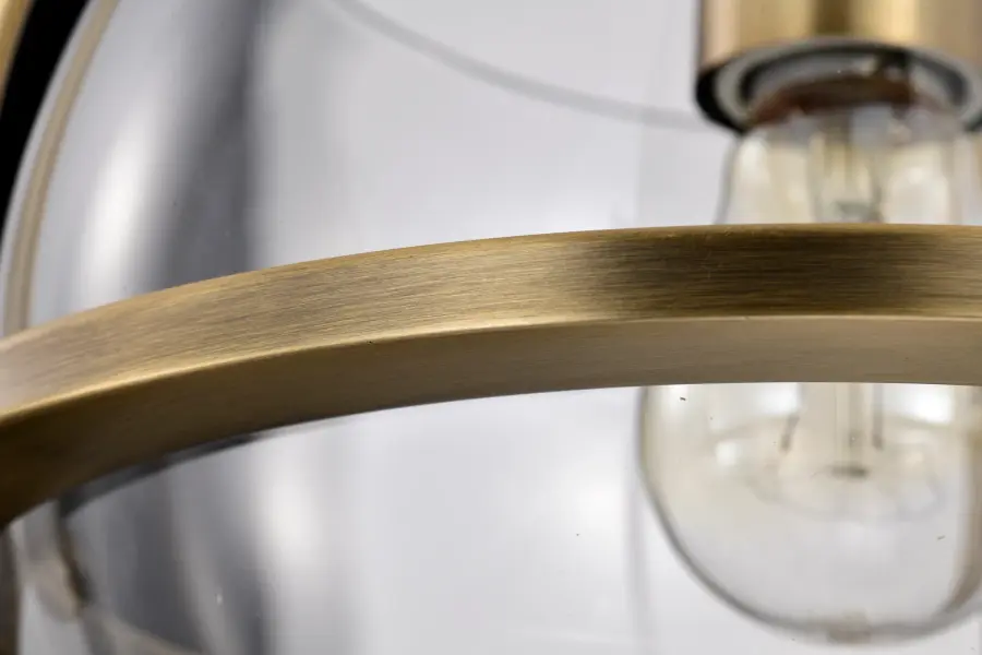 Amado 1-Light Pendant in Vintage Brass with Clear Glass - Image 11