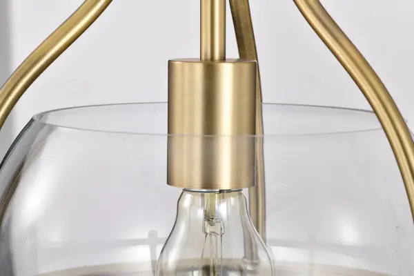 Amado 1-Light Pendant in Vintage Brass with Clear Glass - Image 12