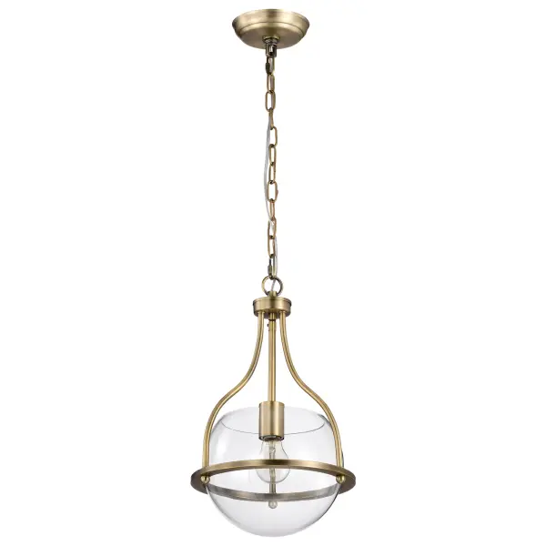 Amado 1-Light Pendant in Vintage Brass with Clear Glass - Image 5