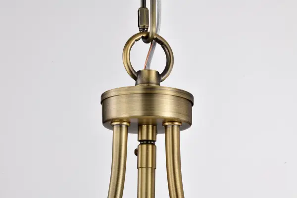 Amado 1-Light Pendant in Vintage Brass with Clear Glass - Image 8