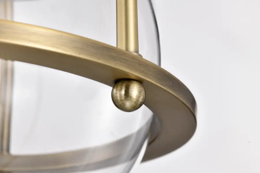 Amado 1-Light Pendant in Vintage Brass with Clear Glass - Image 10