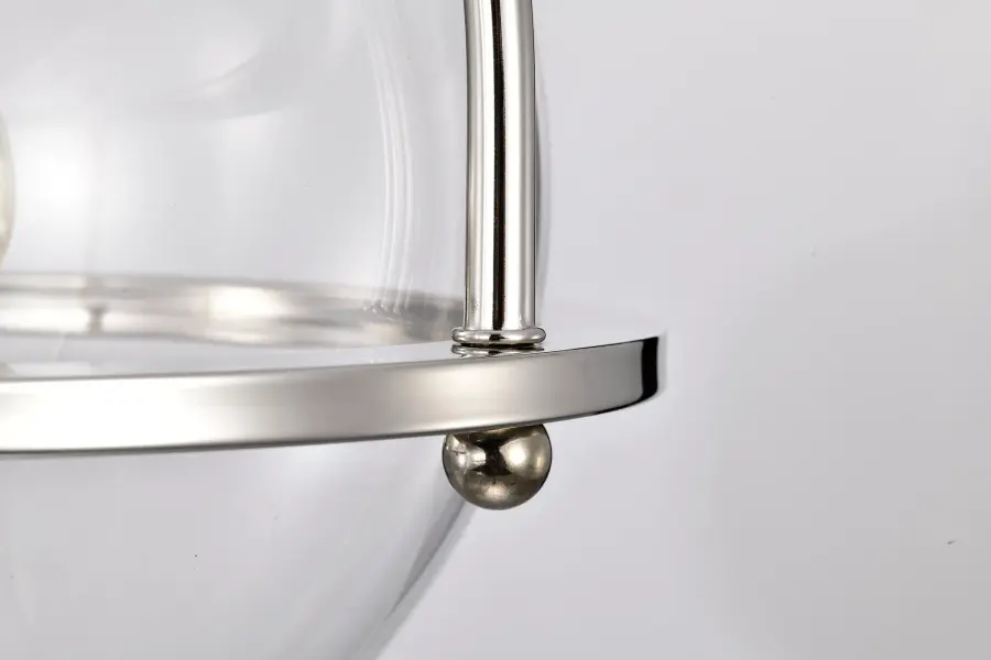 Amado 1-Light Pendant in Polished Nickel with Clear Glass - Image 11