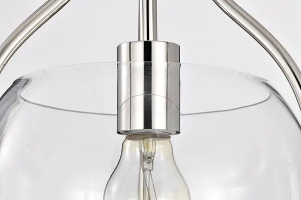 Amado 1-Light Pendant in Polished Nickel with Clear Glass - Image 12