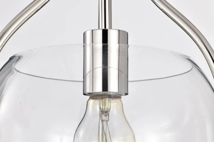 Amado 1-Light Pendant in Polished Nickel with Clear Glass - Image 12