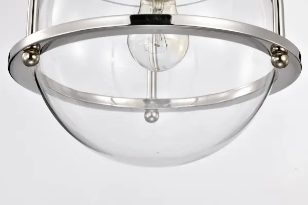 Amado 1-Light Pendant in Polished Nickel with Clear Glass - Image 13