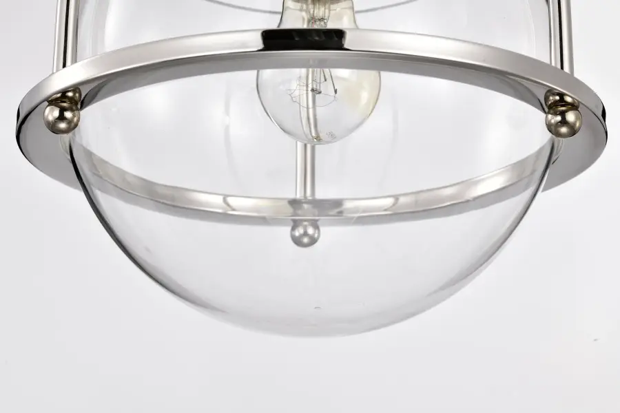 Amado 1-Light Pendant in Polished Nickel with Clear Glass - Image 13