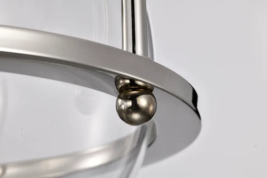 Amado 1-Light Pendant in Polished Nickel with Clear Glass - Image 10
