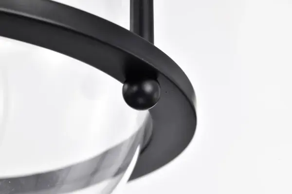 Amado 1-Light Pendant in Matte Black with Clear Glass - Image 11
