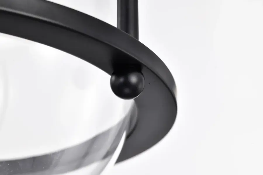 Amado 1-Light Pendant in Matte Black with Clear Glass - Image 11