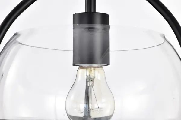 Amado 1-Light Pendant in Matte Black with Clear Glass - Image 12