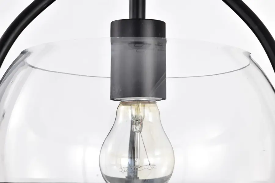 Amado 1-Light Pendant in Matte Black with Clear Glass - Image 12