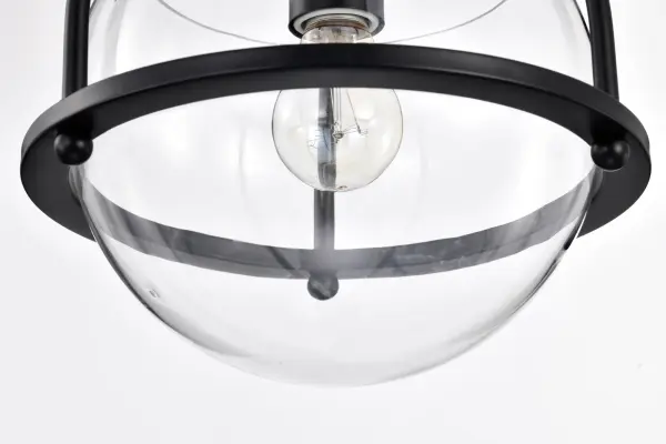 Amado 1-Light Pendant in Matte Black with Clear Glass - Image 13