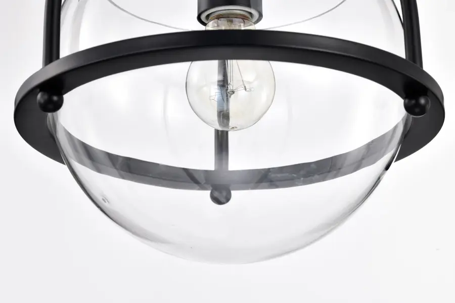 Amado 1-Light Pendant in Matte Black with Clear Glass - Image 13