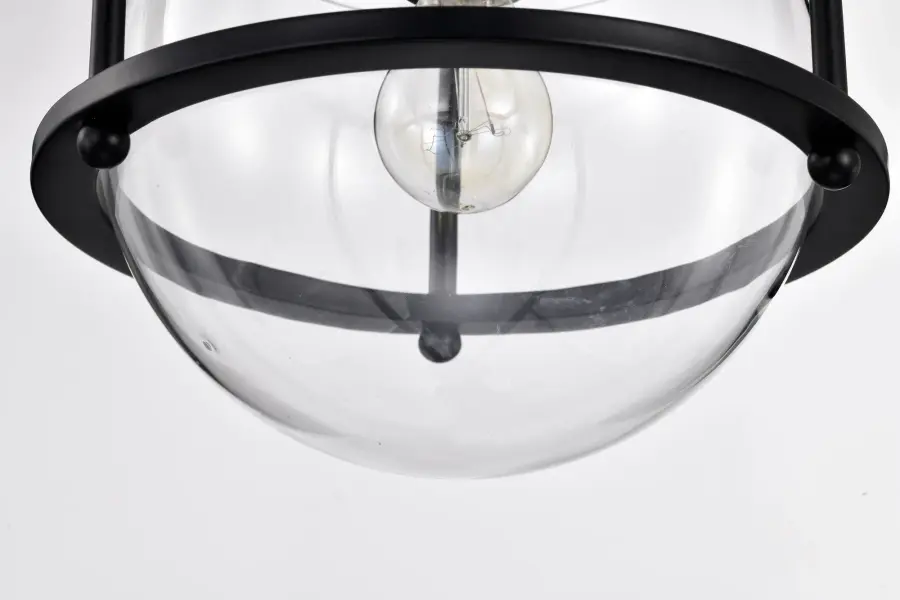 Amado 1-Light Pendant in Matte Black with Clear Glass - Image 14