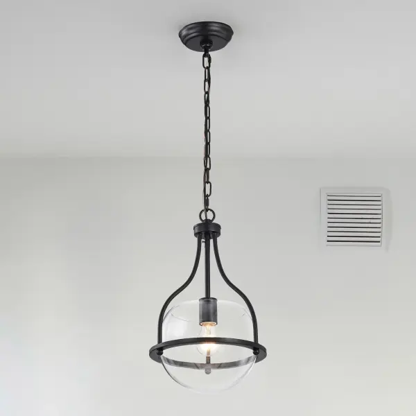 Amado 1-Light Pendant in Matte Black with Clear Glass - Image 16