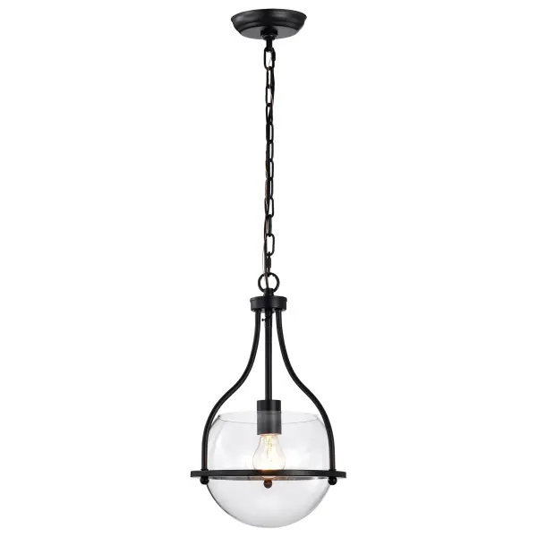 Amado 1-Light Pendant in Matte Black with Clear Glass - Image 4