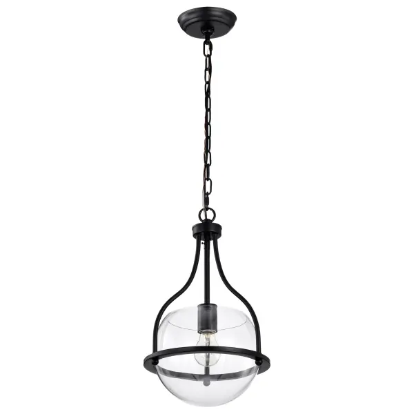 Amado 1-Light Pendant in Matte Black with Clear Glass - Image 5