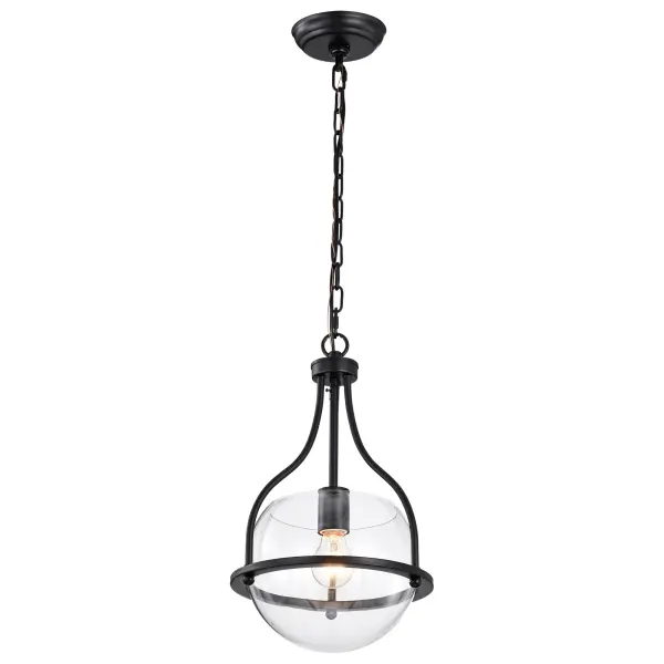 Amado 1-Light Pendant in Matte Black with Clear Glass - Image 6