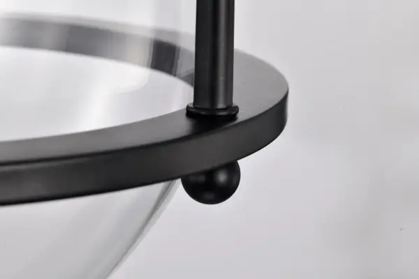 Amado 1-Light Pendant in Matte Black with Clear Glass - Image 10
