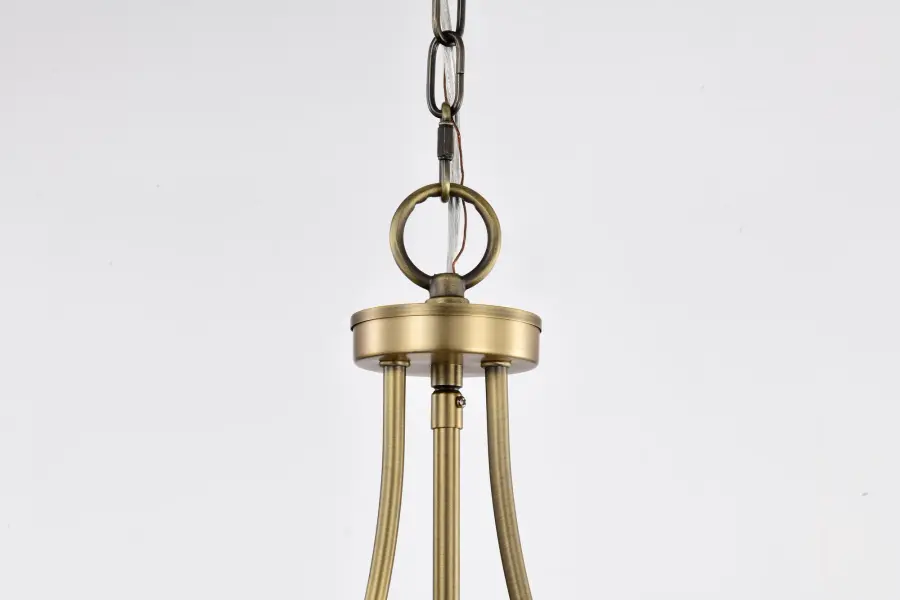 Amado 3-Light Pendant in Vintage Brass with Clear Glass - Image 7