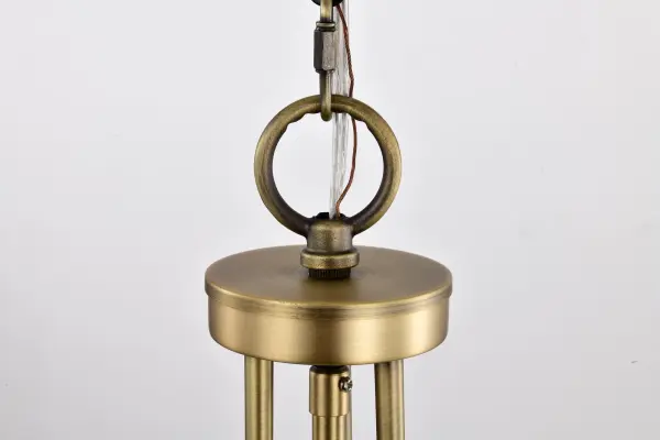 Amado 3-Light Pendant in Vintage Brass with Clear Glass - Image 8