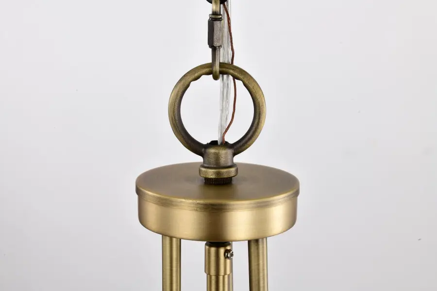 Amado 3-Light Pendant in Vintage Brass with Clear Glass - Image 8