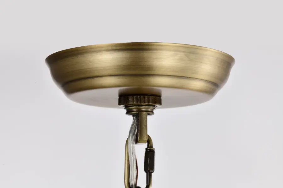 Amado 3-Light Pendant in Vintage Brass with Clear Glass - Image 9