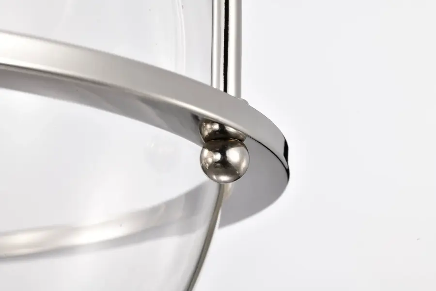 Amado 3-Light Pendant in Polished Nickel with Clear Glass - Image 11