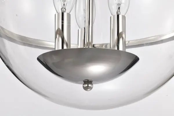 Amado 3-Light Pendant in Polished Nickel with Clear Glass - Image 12