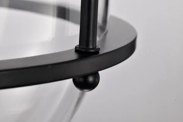 Amado 3-Light Pendant in Matte Black with Clear Glass - Image 12