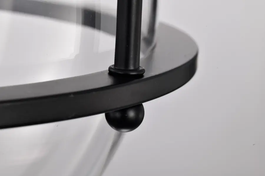 Amado 3-Light Pendant in Matte Black with Clear Glass - Image 12