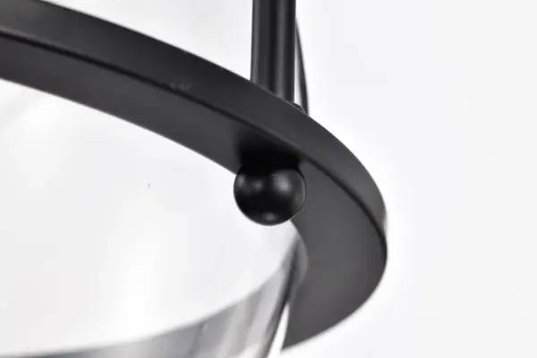 Amado 3-Light Pendant in Matte Black with Clear Glass - Image 13