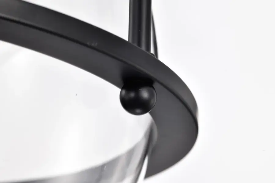 Amado 3-Light Pendant in Matte Black with Clear Glass - Image 13