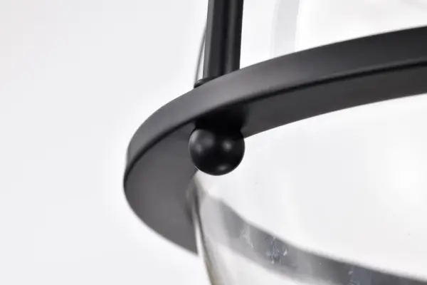 Amado 3-Light Pendant in Matte Black with Clear Glass - Image 7