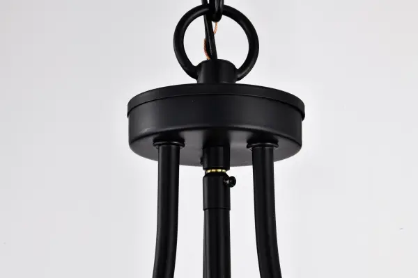 Amado 3-Light Pendant in Matte Black with Clear Glass - Image 9