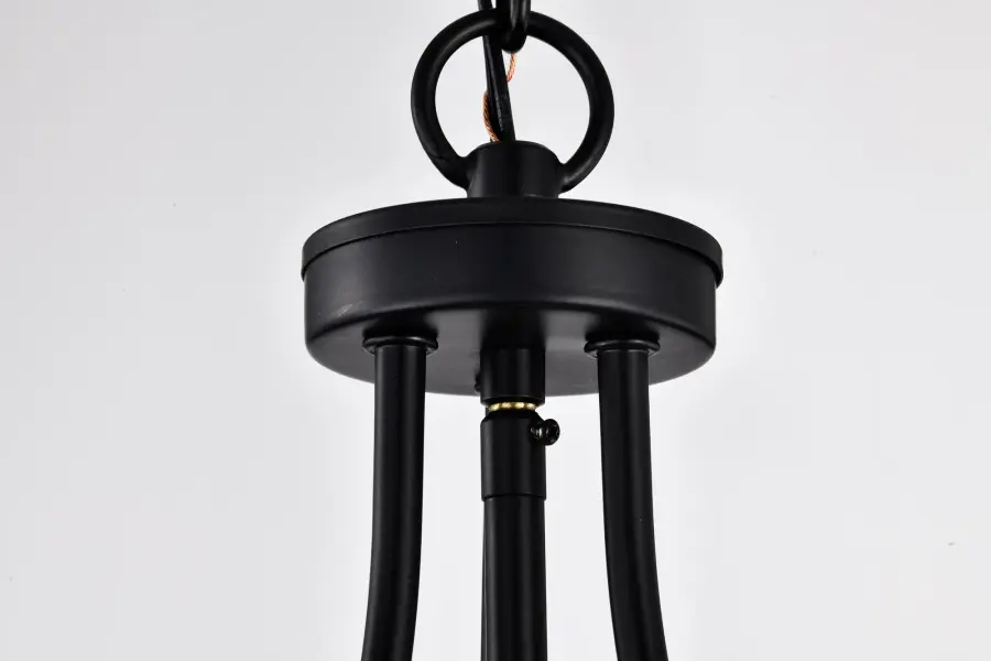 Amado 3-Light Pendant in Matte Black with Clear Glass - Image 9