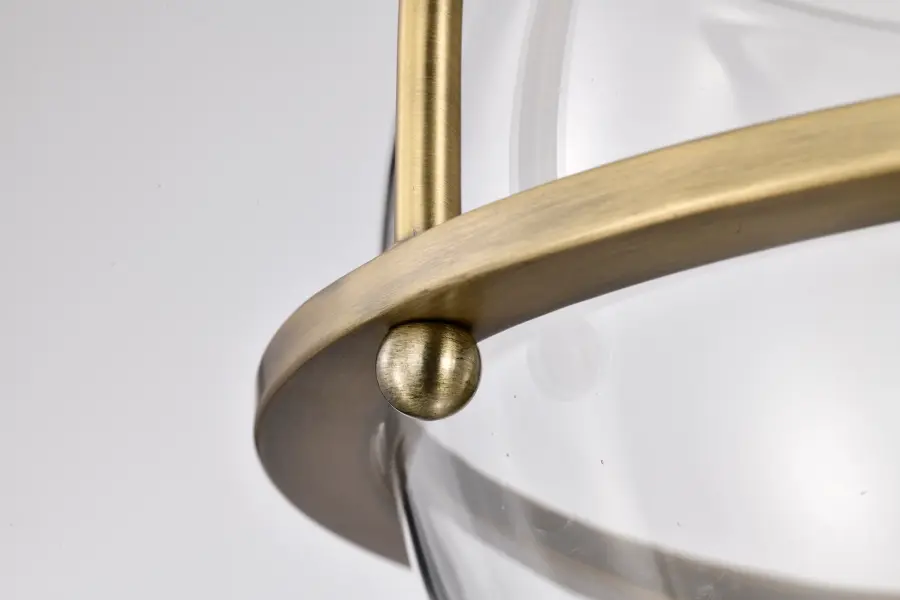 Amado 3-Light Semi Flush Mount in Vintage Brass - Image 11