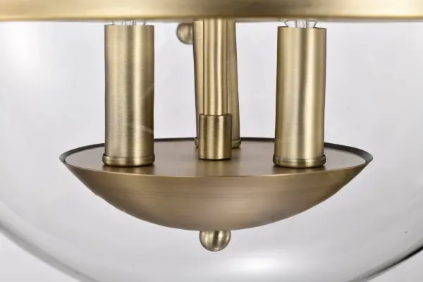 Amado 3-Light Semi Flush Mount in Vintage Brass - Image 12