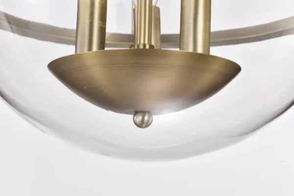 Amado 3-Light Semi Flush Mount in Vintage Brass - Image 13