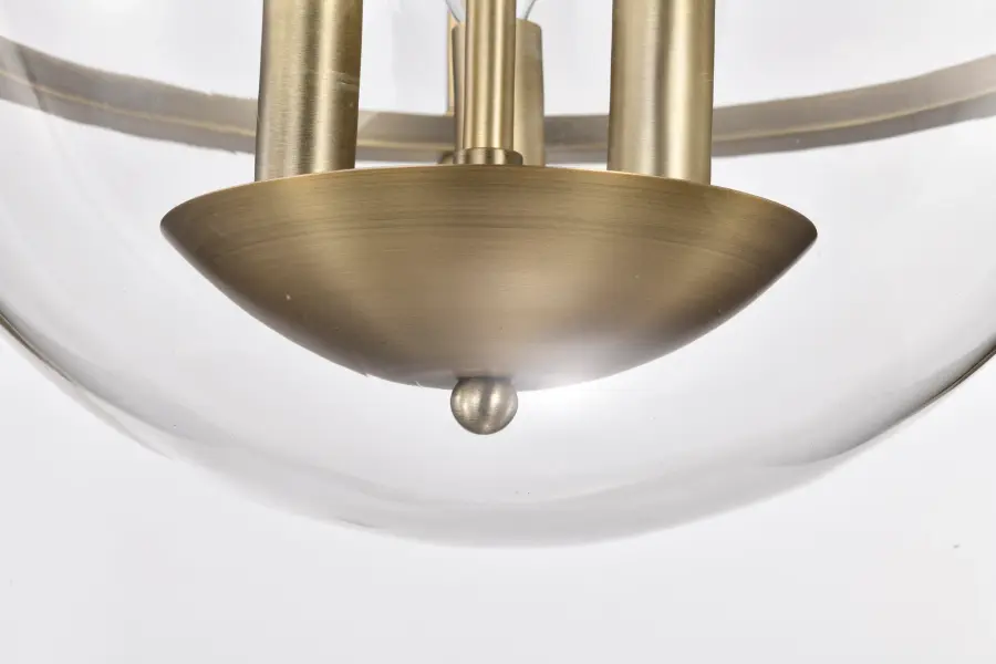 Amado 3-Light Semi Flush Mount in Vintage Brass - Image 13