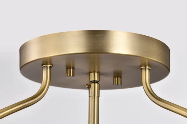 Amado 3-Light Semi Flush Mount in Vintage Brass - Image 7