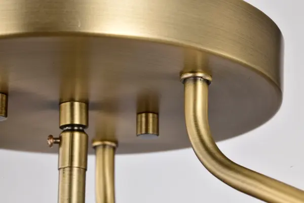 Amado 3-Light Semi Flush Mount in Vintage Brass - Image 8