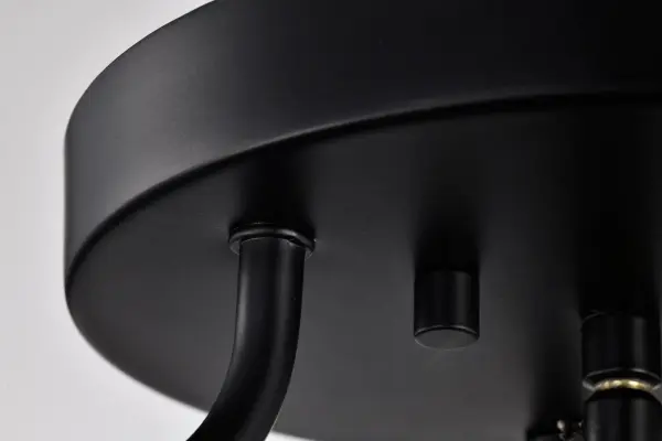 Amado 3-Light Semi-Flush Mount in Matte Black with Clear Glass - Image 8